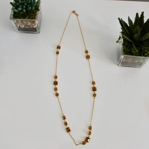 J. Crew Topaz Crystal Long Necklace